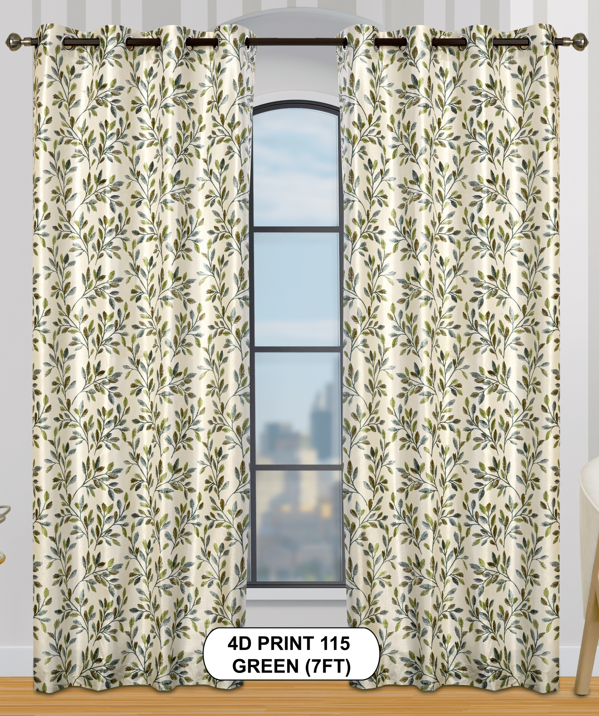 4D Print 115 Curtains | Luxurious Light-Filtering Elegance