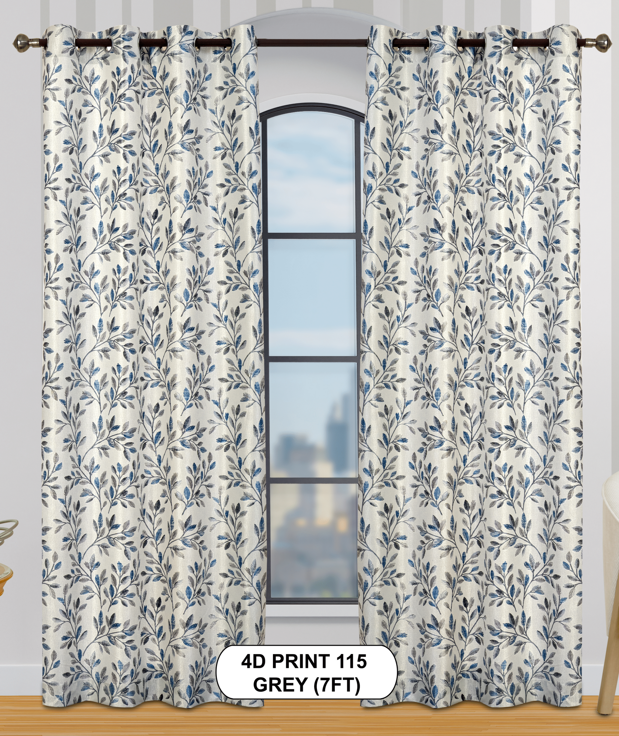 4D Print 115 Curtains | Luxurious Light-Filtering Elegance