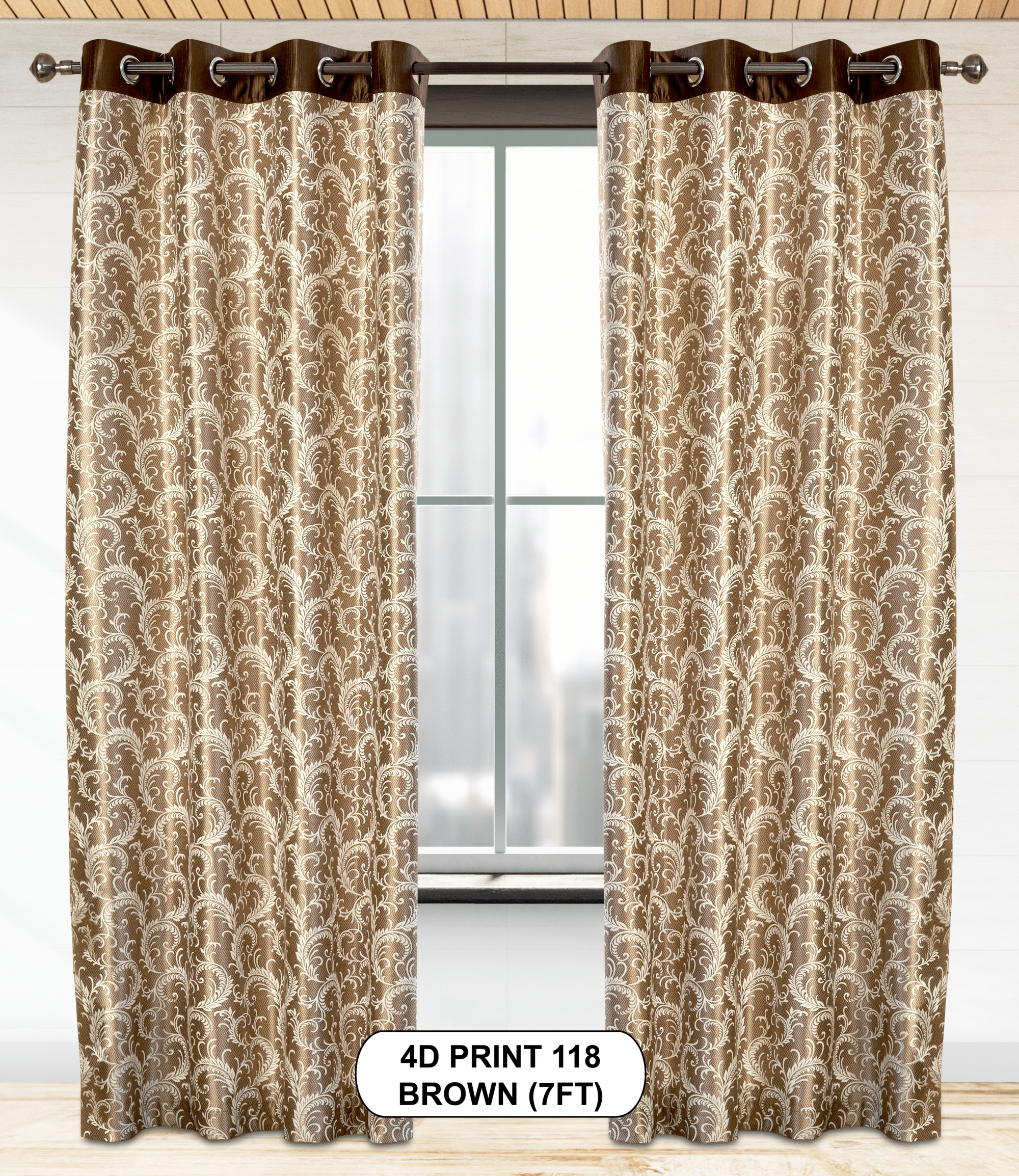 4D Print 118 Curtains | Luxurious Light-Filtering Elegance