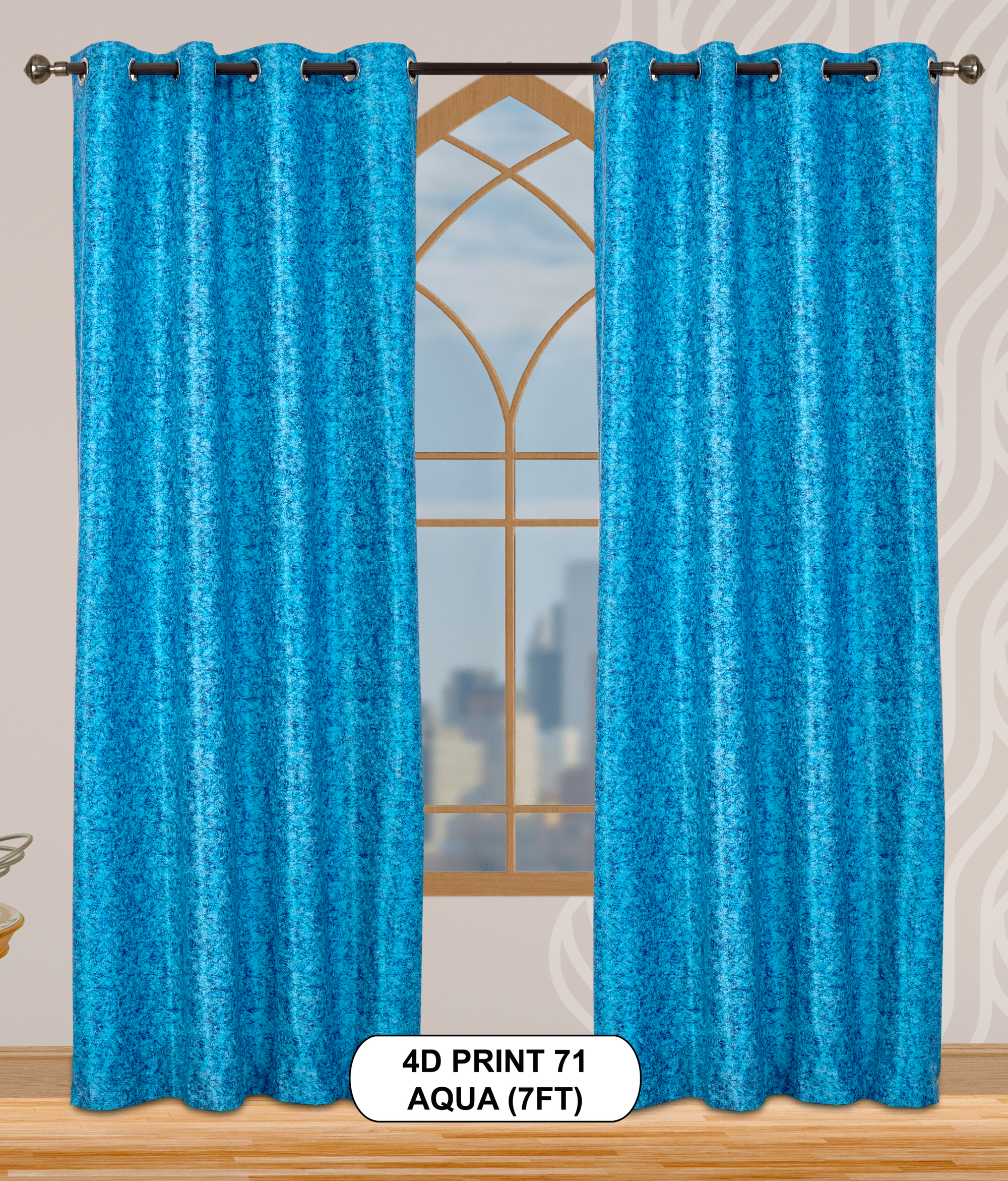 4D Print 71 Curtains | Luxurious Light-Filtering Elegance