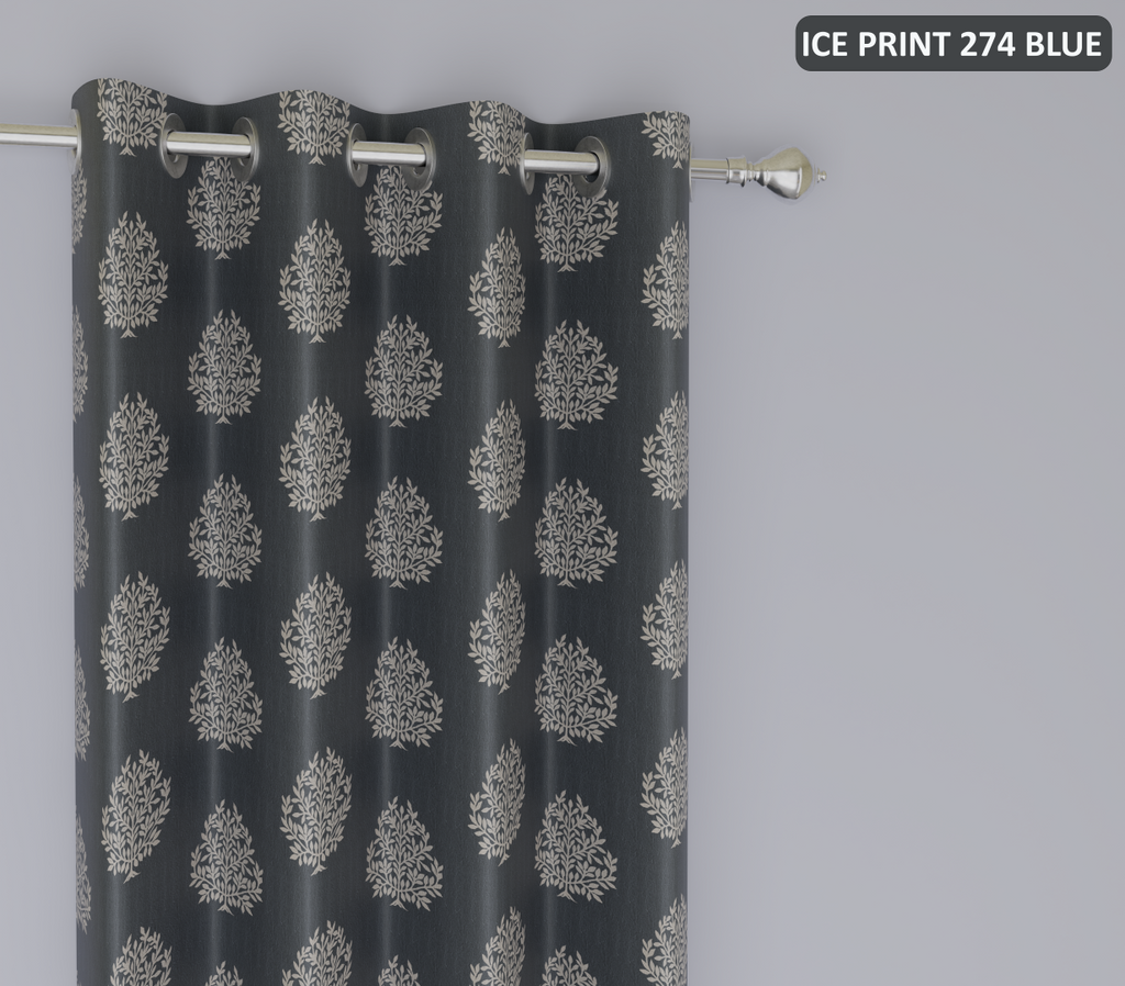 Ice Crush Print 274 Curtains | Light-Filtering Warp Knitted Elegance