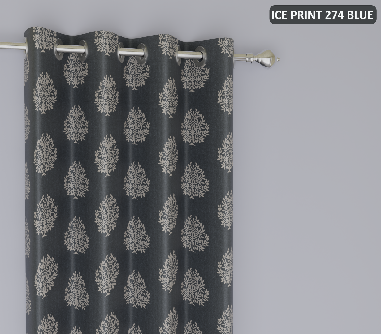Ice Crush Print 274 Curtains | Light-Filtering Warp Knitted Elegance
