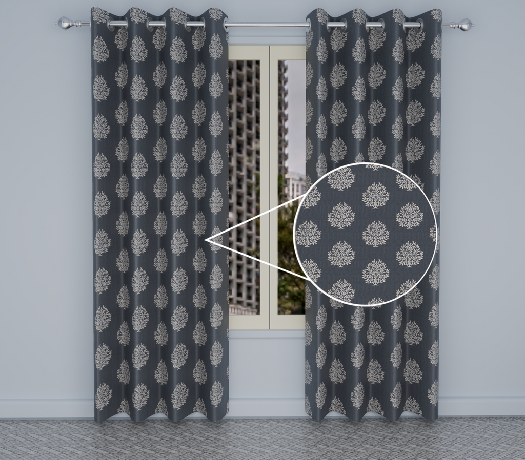 Ice Crush Print 274 Curtains | Light-Filtering Warp Knitted Elegance