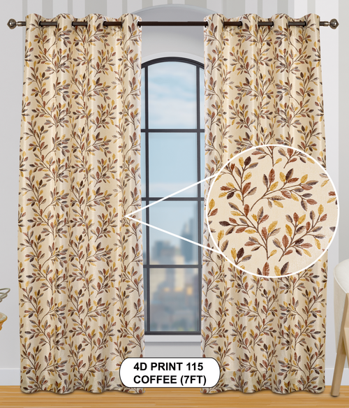 4D Print 115 Curtains | Luxurious Light-Filtering Elegance