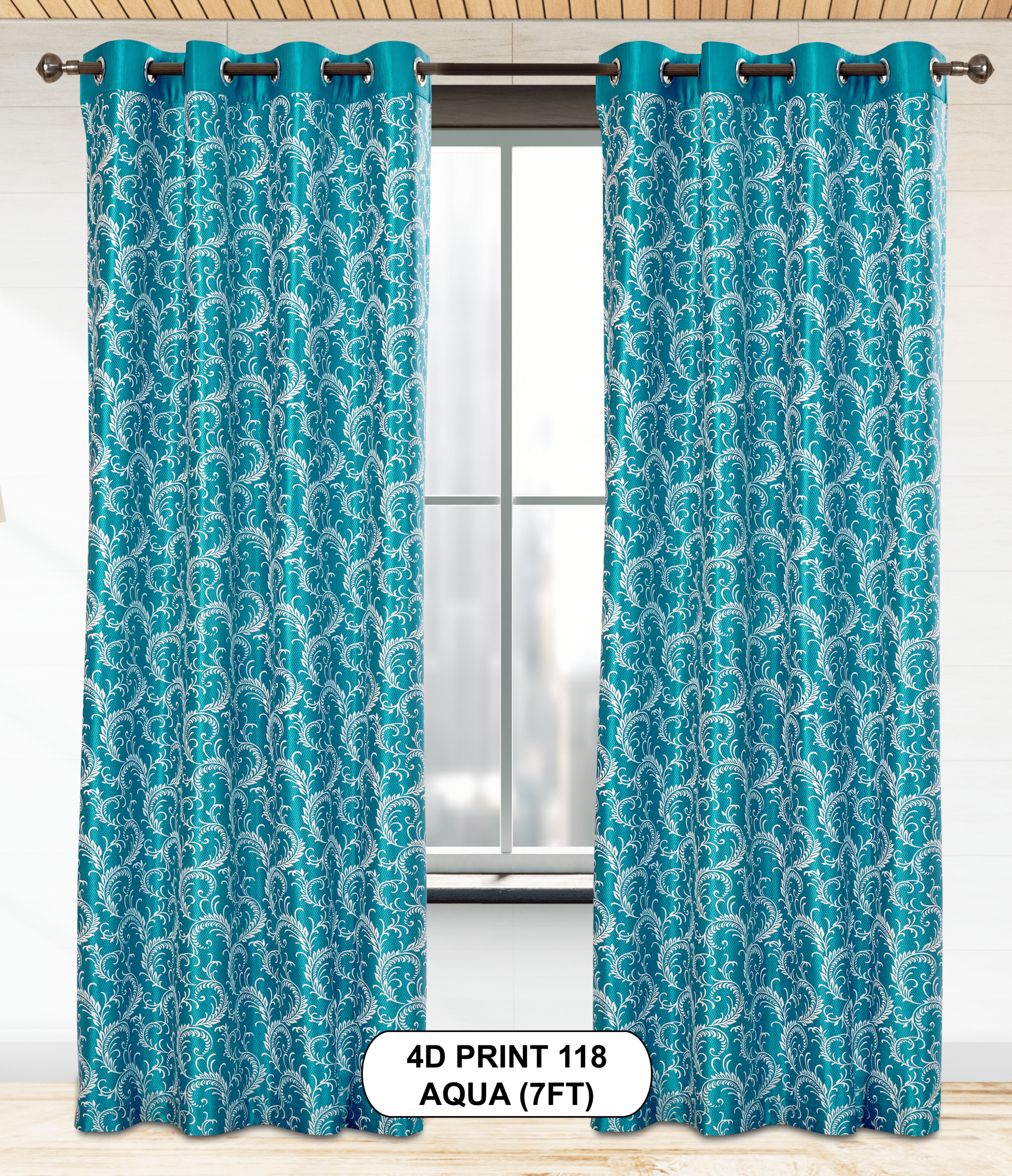4D Print 118 Curtains | Luxurious Light-Filtering Elegance