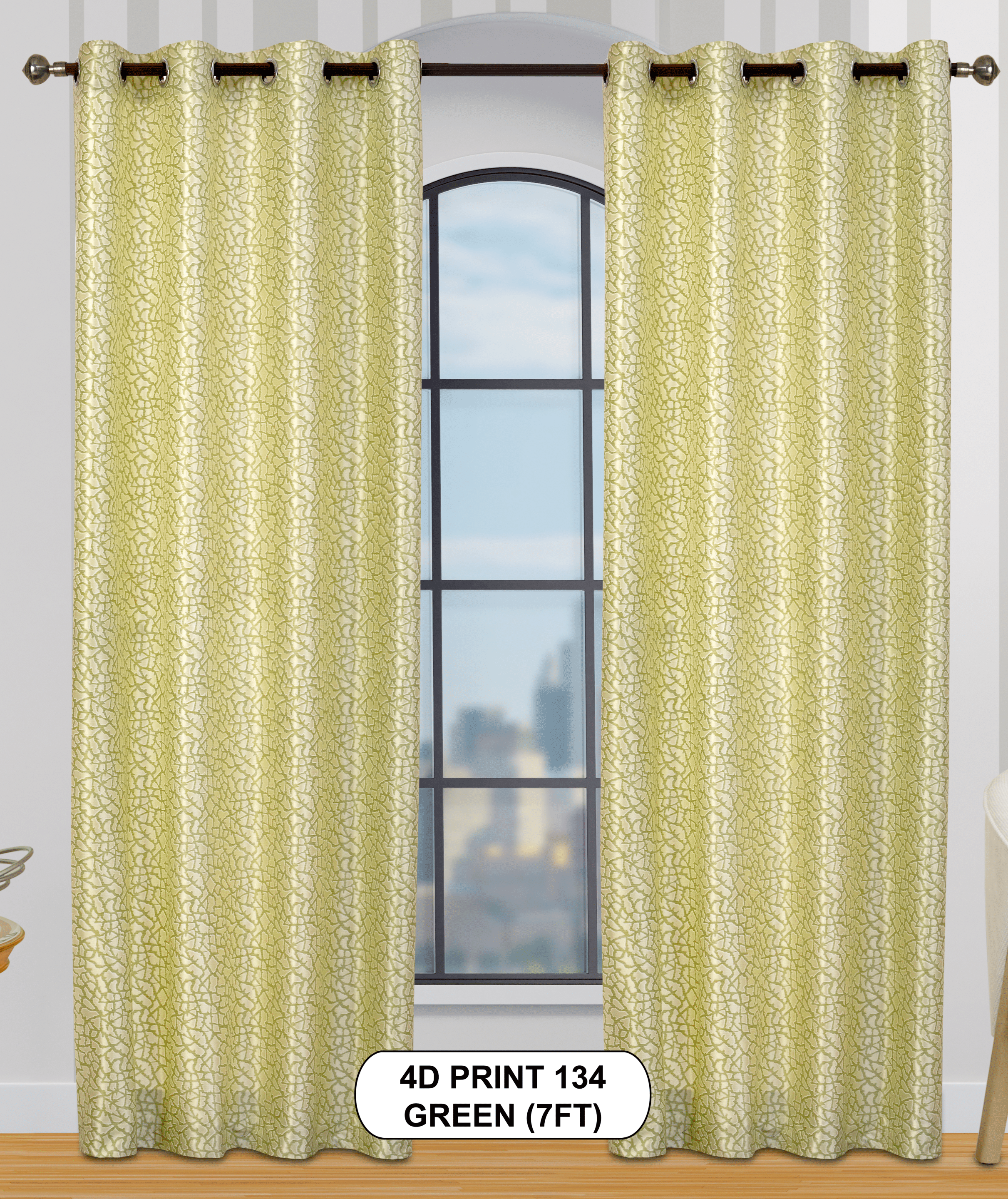 4D Print 134 Curtains | Luxurious Light-Filtering Elegance
