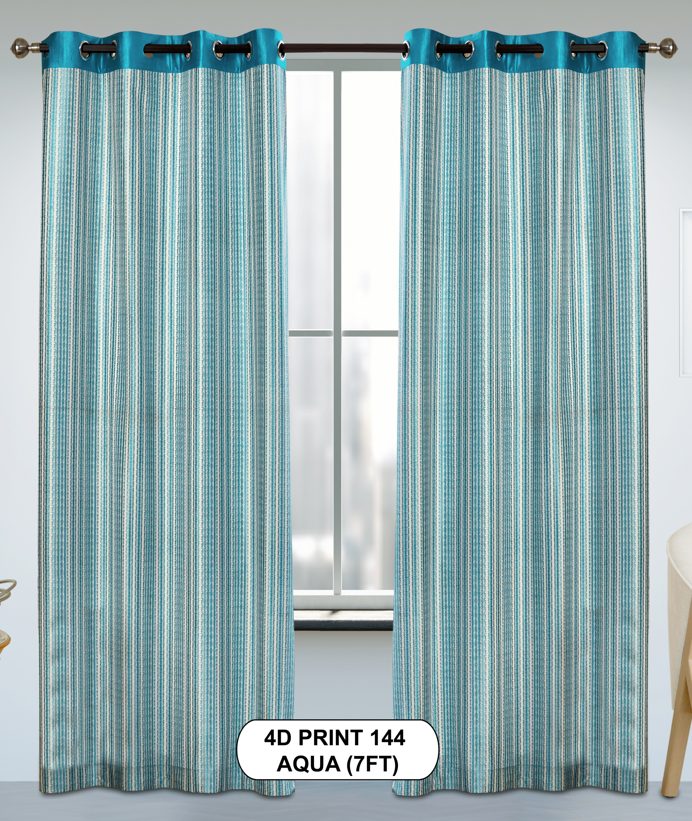 4D Print 144 Curtains | Luxurious Light-Filtering Elegance