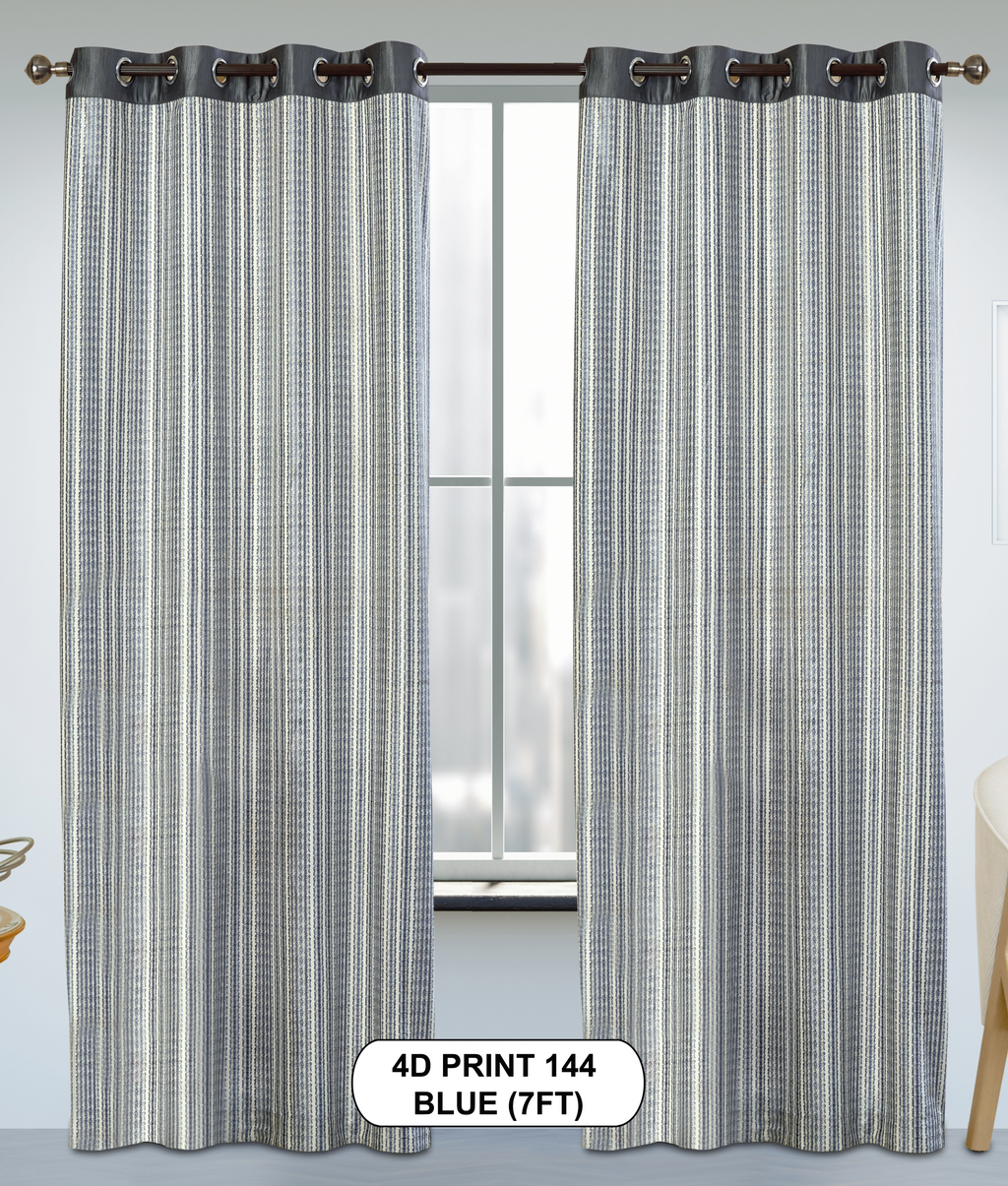 4D Print 144 Curtains | Luxurious Light-Filtering Elegance