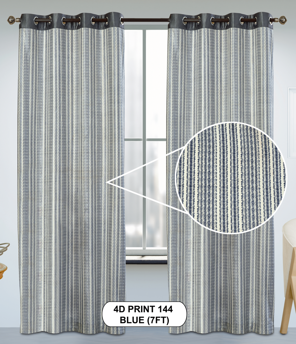 4D Print 144 Curtains | Luxurious Light-Filtering Elegance
