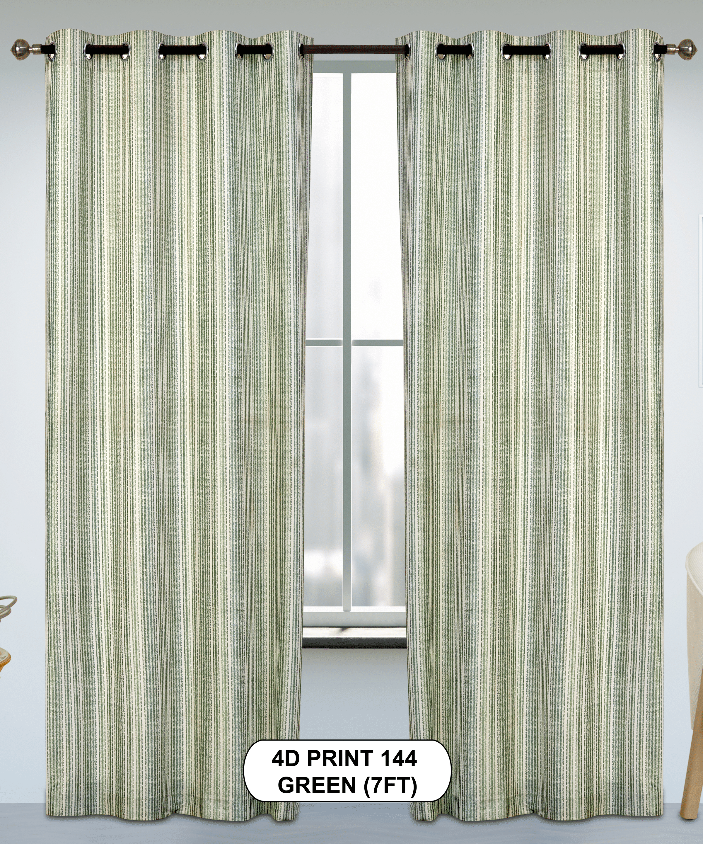 4D Print 144 Curtains | Luxurious Light-Filtering Elegance