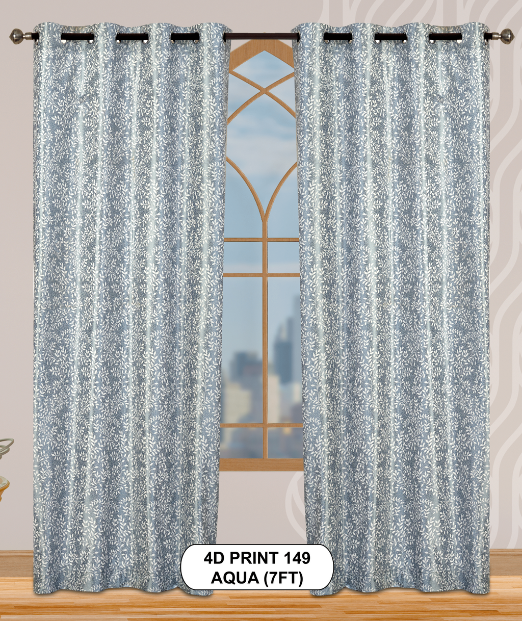 4D Print 149 Curtains | Luxurious Light-Filtering Elegance