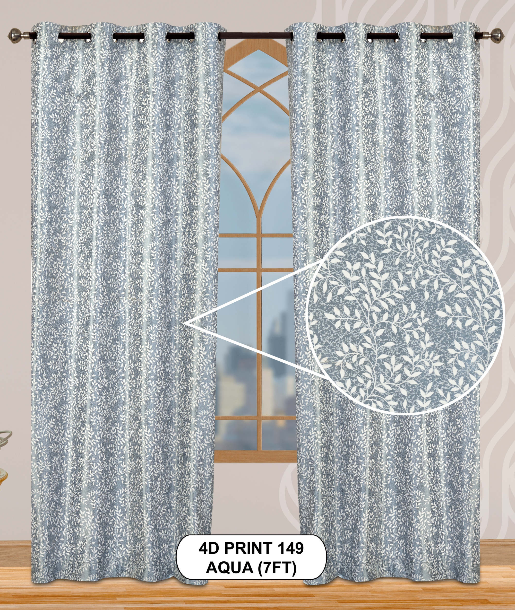 4D Print 149 Curtains | Luxurious Light-Filtering Elegance