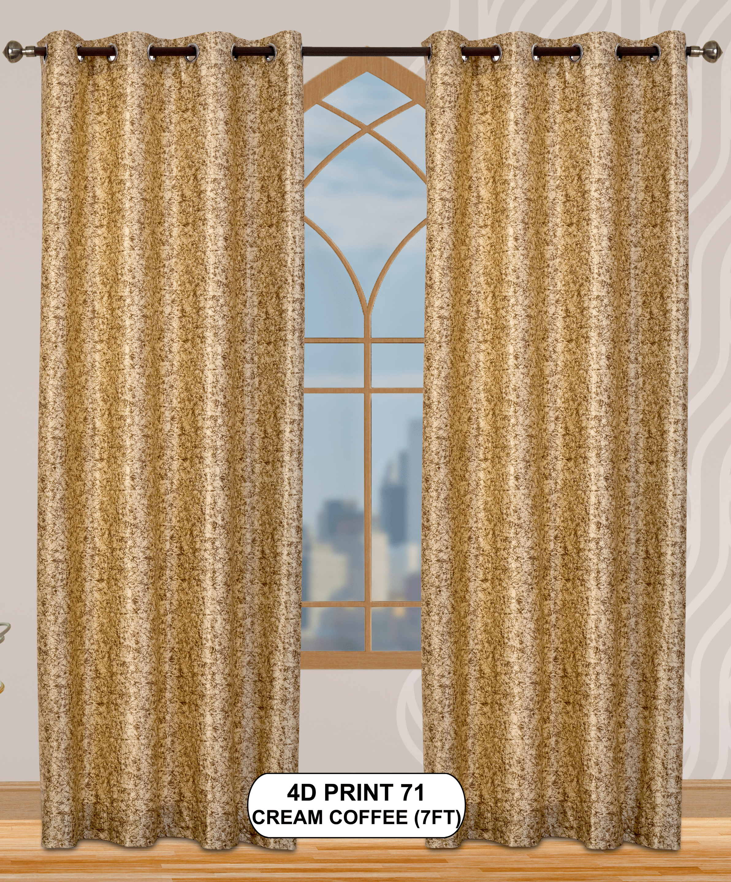 4D Print 71 Curtains | Luxurious Light-Filtering Elegance