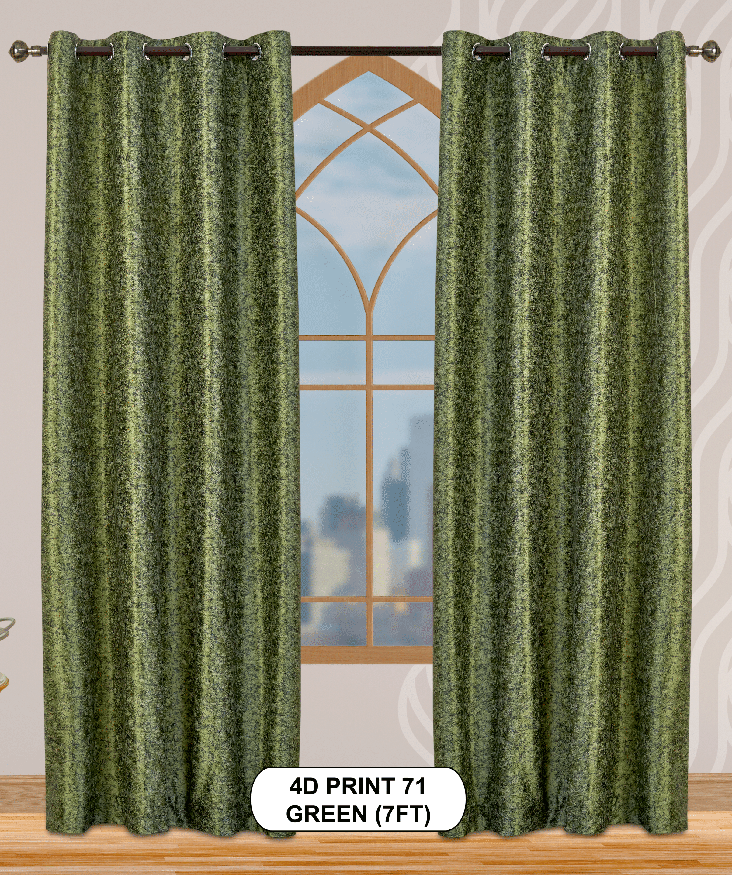 4D Print 71 Curtains | Luxurious Light-Filtering Elegance