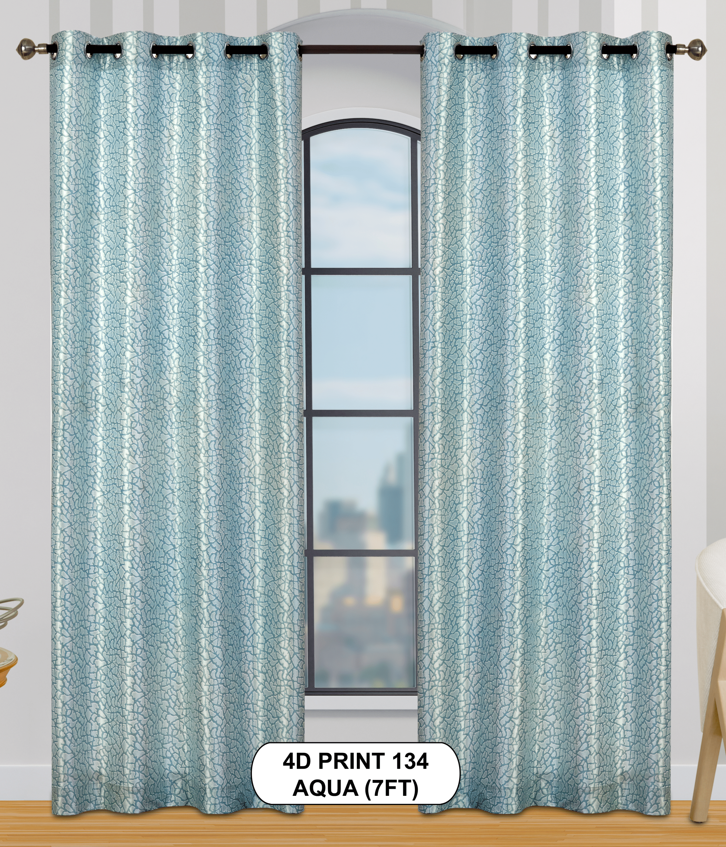 4D Print 134 Curtains | Luxurious Light-Filtering Elegance