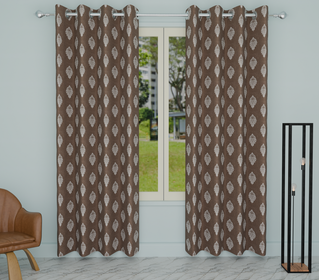 Ice Crush Print 273 Curtains | Light-Filtering Warp Knitted Elegance