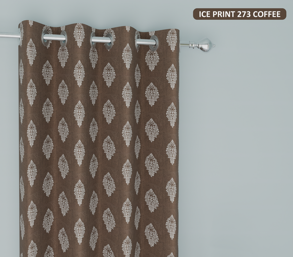 Ice Crush Print 273 Curtains | Light-Filtering Warp Knitted Elegance