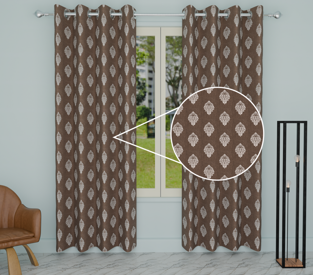 Ice Crush Print 273 Curtains | Light-Filtering Warp Knitted Elegance