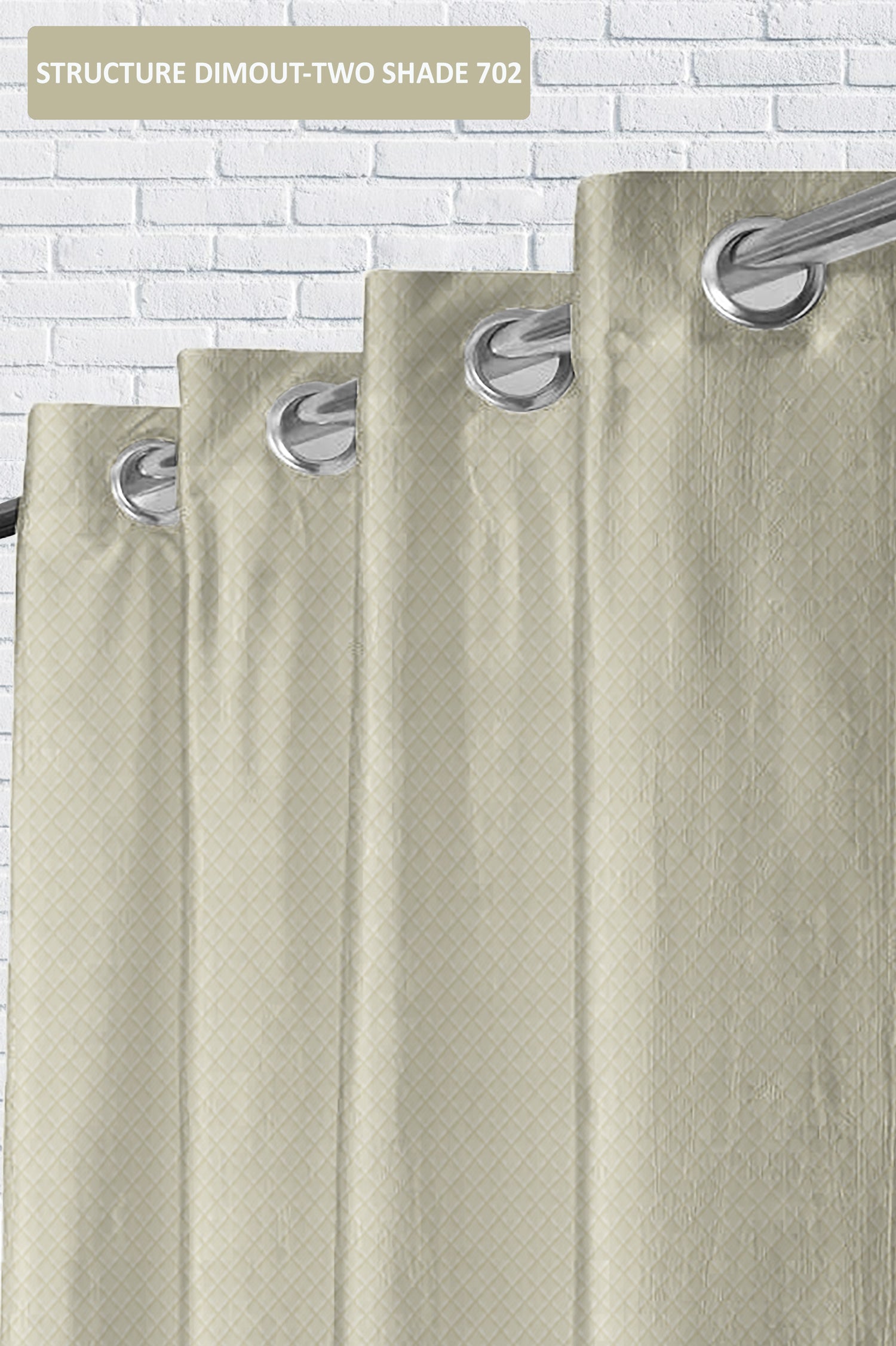 Structure Dimout Curtain  02– Design 12 | 100% Polyester | Ideal for Curtains & Pillows