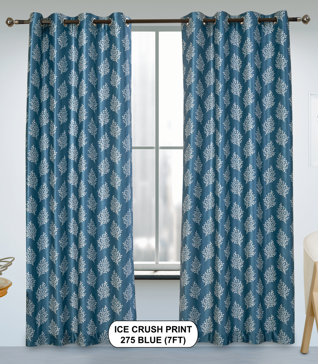Ice Crush Print 275 Curtains | Light-Filtering Warp Knitted Elegance