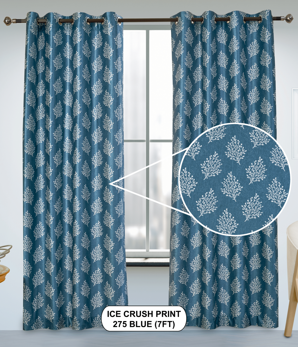 Ice Crush Print 275 Curtains | Light-Filtering Warp Knitted Elegance