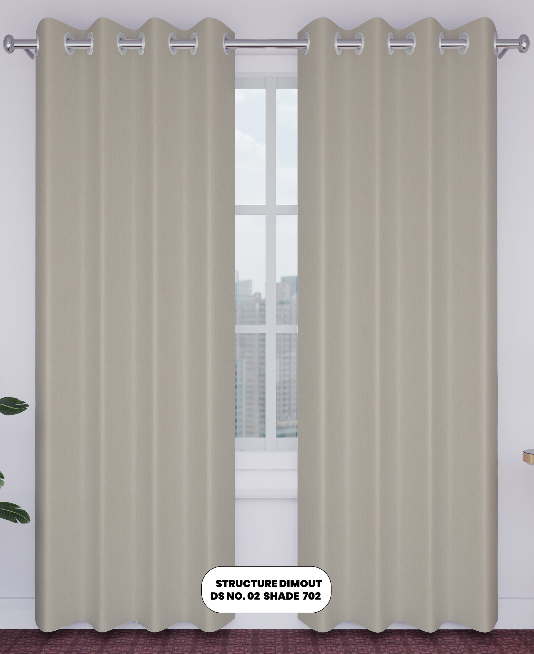 Structure Dimout Curtain 01 – Design 02| 100% Polyester | Ideal for Curtains & Pillows