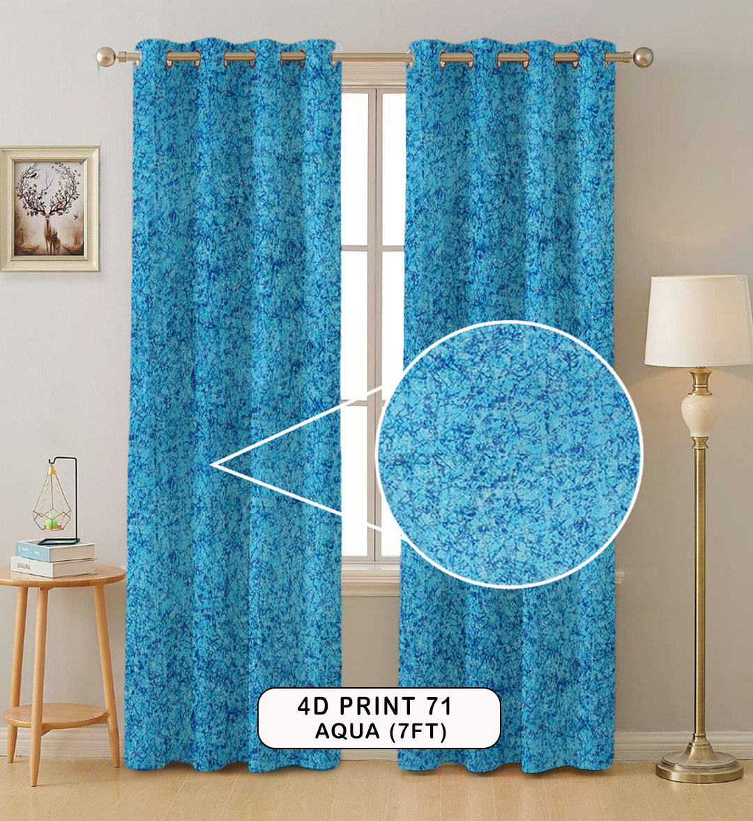 4D Print 71 Curtains | Luxurious Light-Filtering Elegance