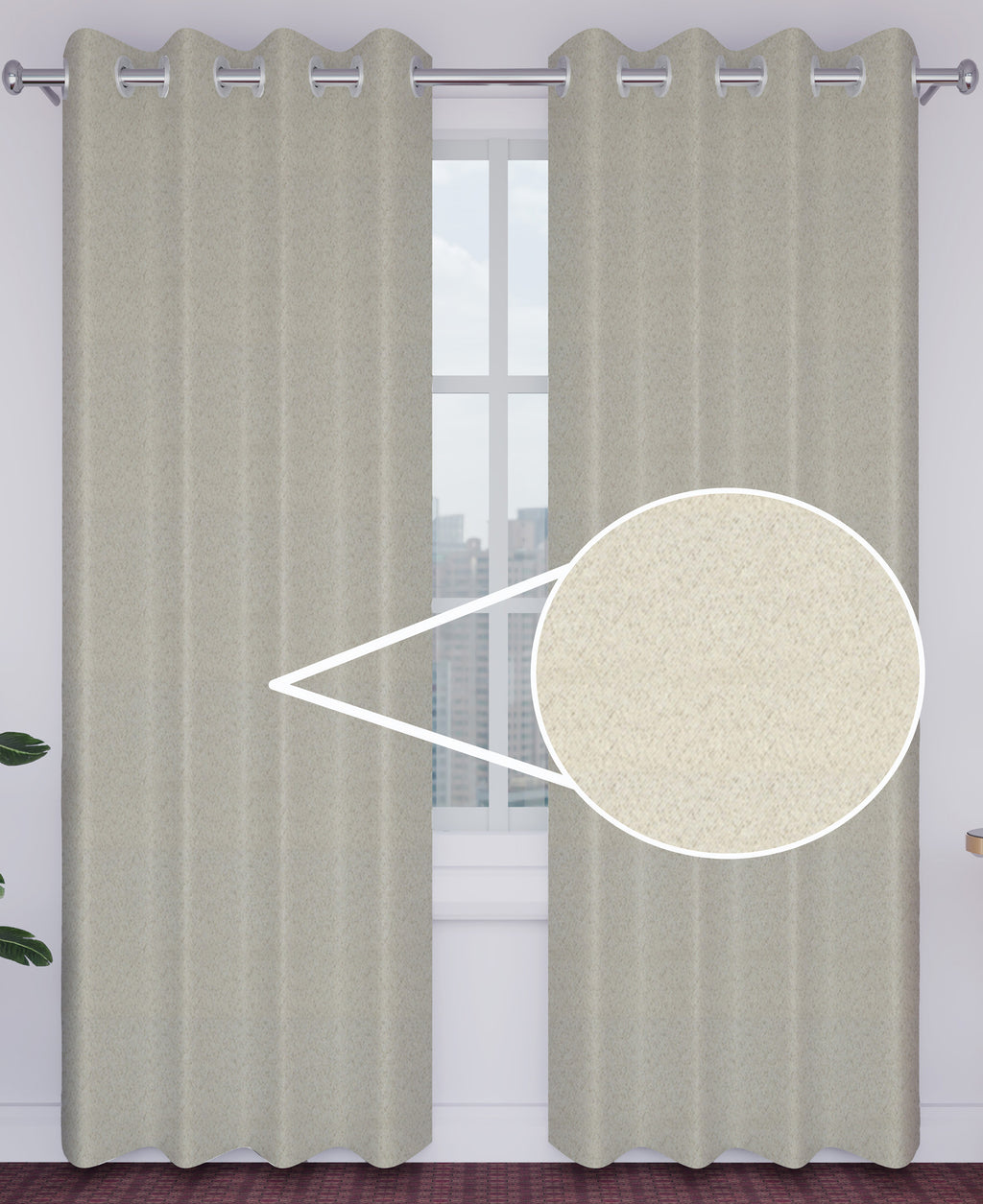 Midas Decor Premium Blackout Shade Fabric  | 100% Light Blocking Polyester Curtain Material for Home & Office