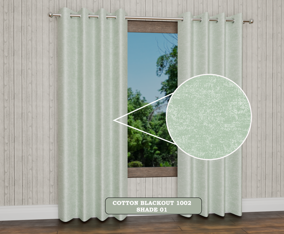 Cotton Blackout Curtain Fabric | Natural Texture | 85–100% Light Blocking | Midas Decor by Citizen Synthetics Pvt. Ltd.