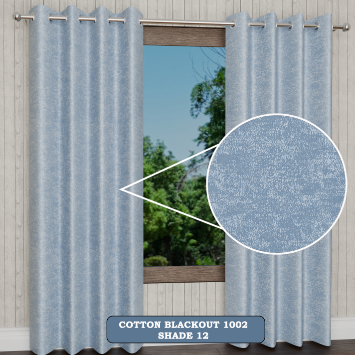 Cotton Blackout Curtain Fabric | Natural Texture | 85–100% Light Blocking | Midas Decor by Citizen Synthetics Pvt. Ltd.
