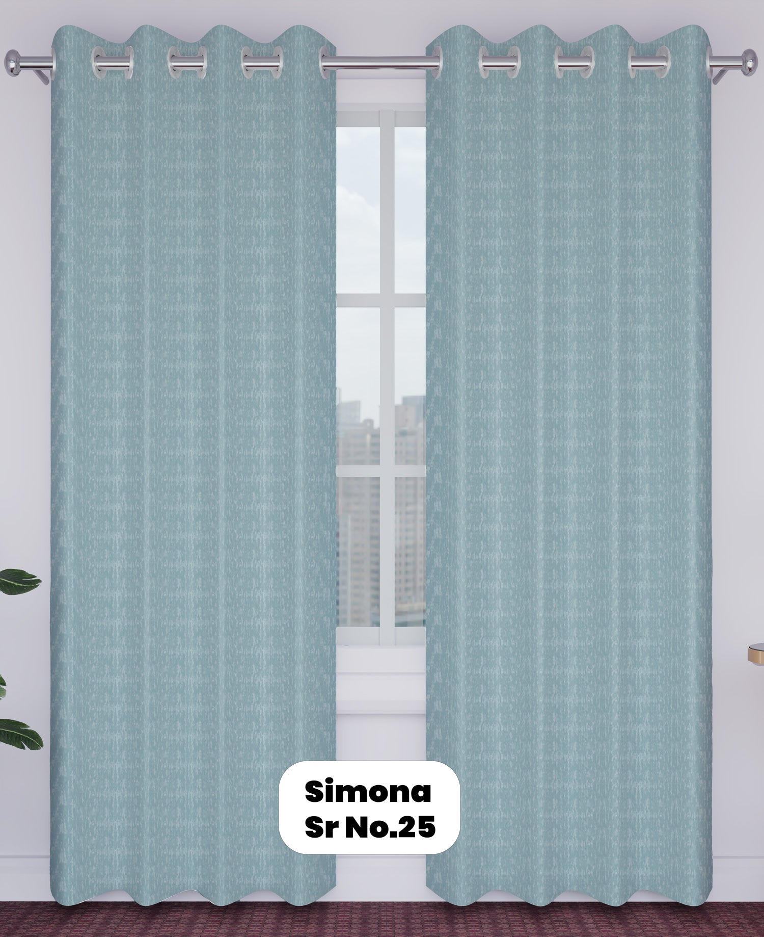 Simona Curtains | Sr.No.25,26,27,28-Sheer curtain Fabric| Aqua curtains| 100% Polyester